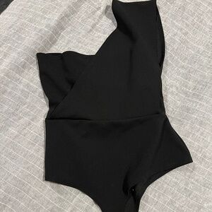 Pretty Little Things - Size 6 - Black One Shoulder Bodysuit